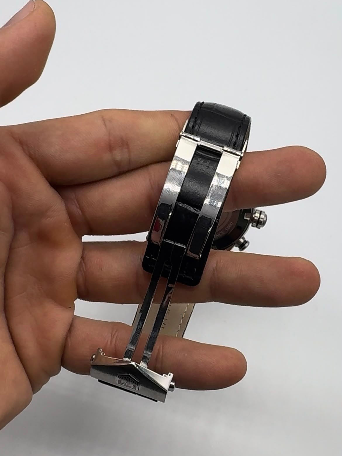 TAG Heuer Carrera 44mm AÇO MOSTRADOR PRETO - COURO - Imagem 5