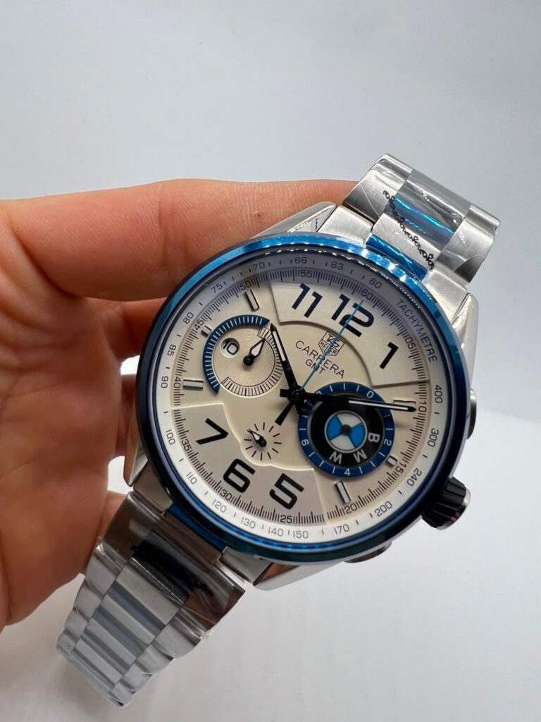 TAG Heuer Carrera BMW 48mm - AÇO MOSTRADOR BRANCO COM AZUL
