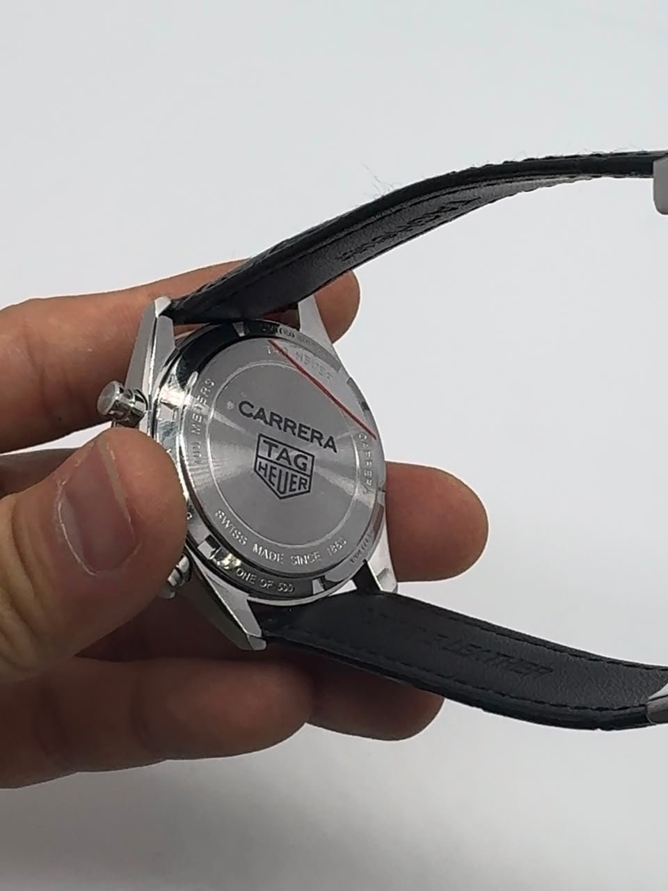 TAG Heuer Carrera Day-Date 44mm - AÇO PRATA MOSTRADOR PRETO - COURO - Imagem 3