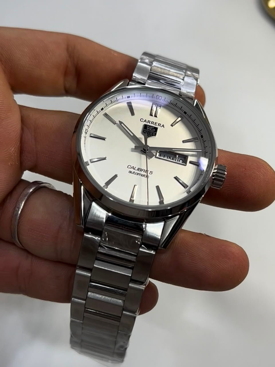 TAG Heuer Carrera Day-Date 41mm - AÇO MOSTRADOR BRANCO - Imagem 2