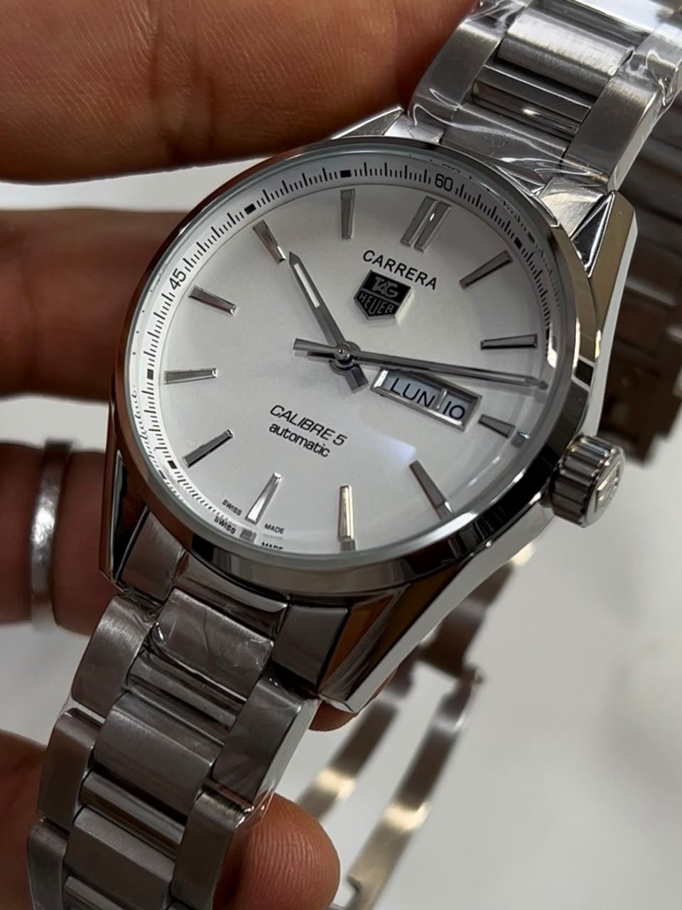 TAG Heuer Carrera Day-Date 41mm - AÇO MOSTRADOR BRANCO - Imagem 4