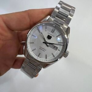 TAG Heuer Carrera Day-Date 41mm - AÇO MOSTRADOR BRANCO