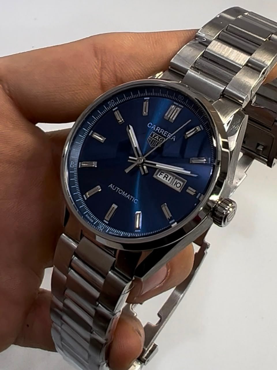 TAG Heuer Carrera Day-Date 41mm - AÇO MOSTRADOR AZUL - Imagem 4