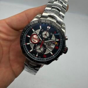 TAG Heuer Carrera Red Bull Racing 48mm - AÇO MOSTRADOR PRETO E BRANCO