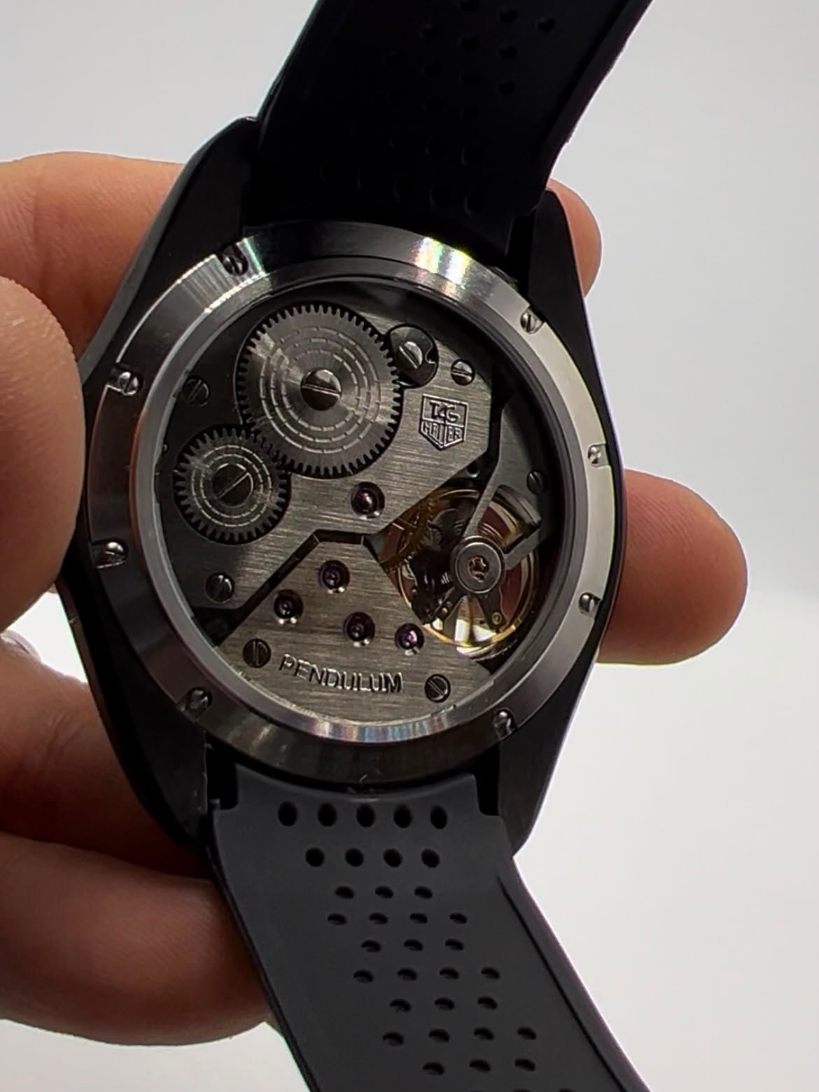 TAG Heuer Carrera Pendulum 48mm - AÇO PRATA MOSTRADOR PRETO - SILICONE - Imagem 2