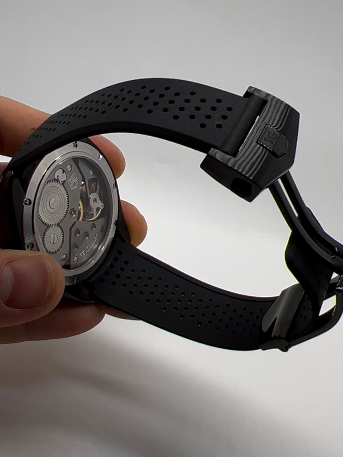 TAG Heuer Carrera Pendulum 48mm - AÇO PRATA MOSTRADOR PRETO - SILICONE - Imagem 3