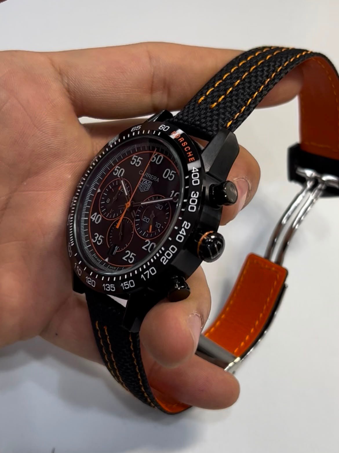 TAG Heuer Carrera Porsche 44mm - AÇO MOSTRADOR PRETO - NYLON - Imagem 3