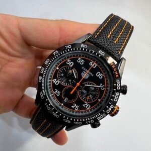 TAG Heuer Carrera Porsche 44mm - AÇO MOSTRADOR PRETO - NYLON