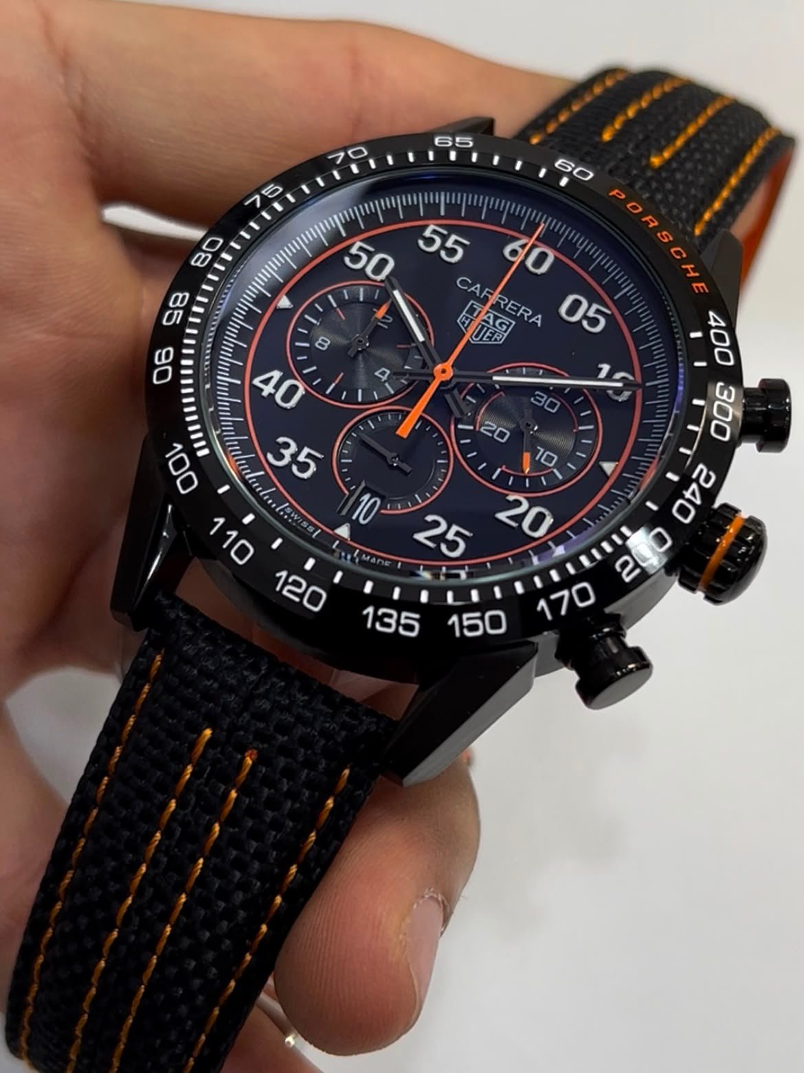 TAG Heuer Carrera Porsche 44mm - AÇO MOSTRADOR PRETO - NYLON - Imagem 5
