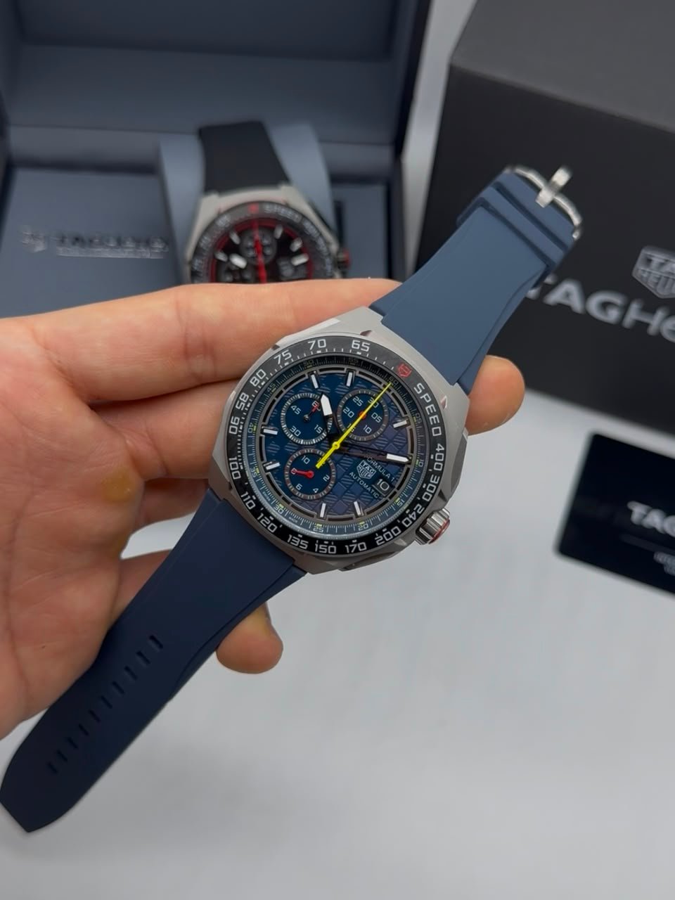 TAG Heuer Fórmula 1 43mm - AÇO MOSTRADOR AZUL - SILICONE
