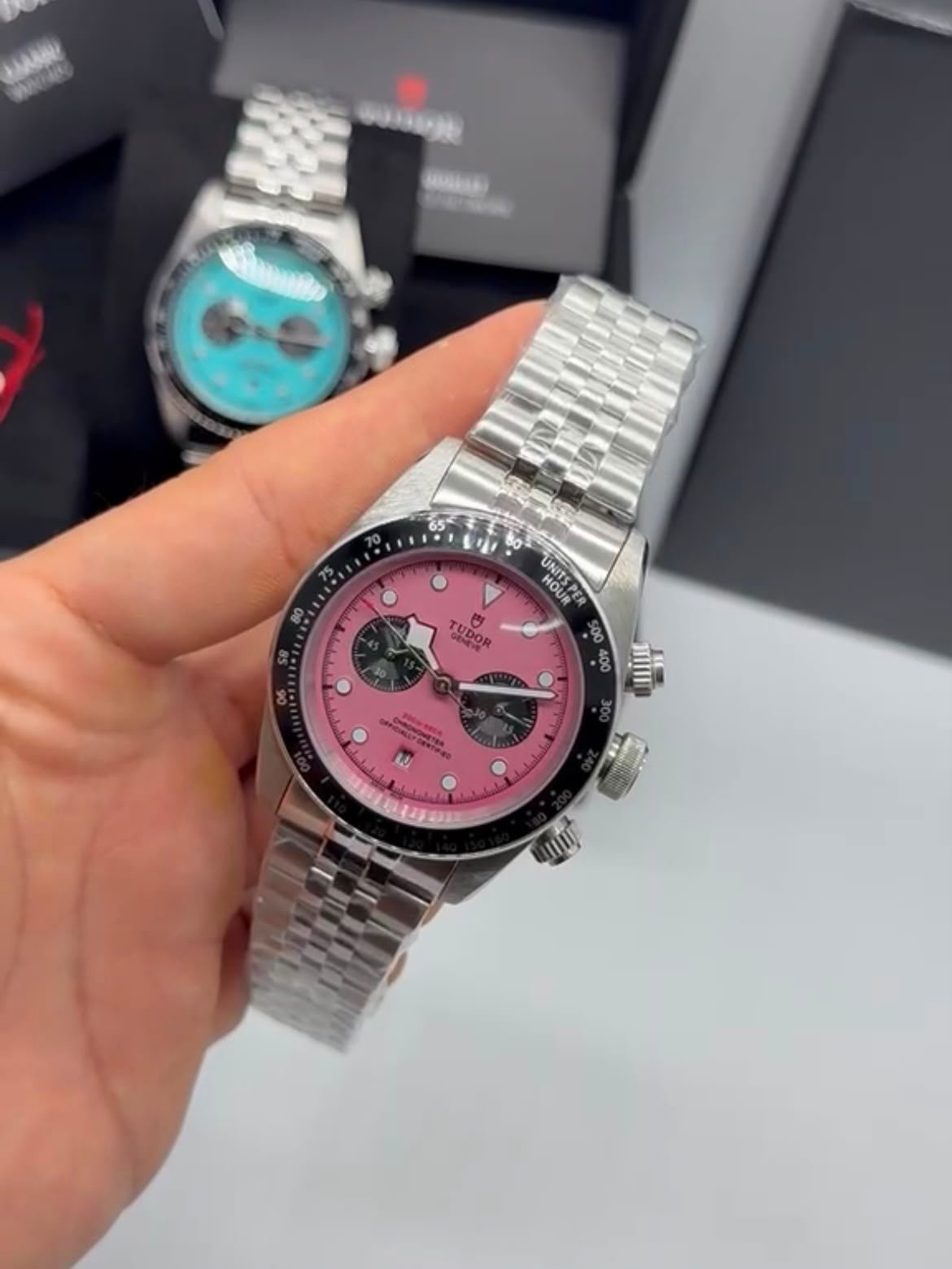 Tudor Black Bay Chrono 41mm – Aço Mostrador rosa