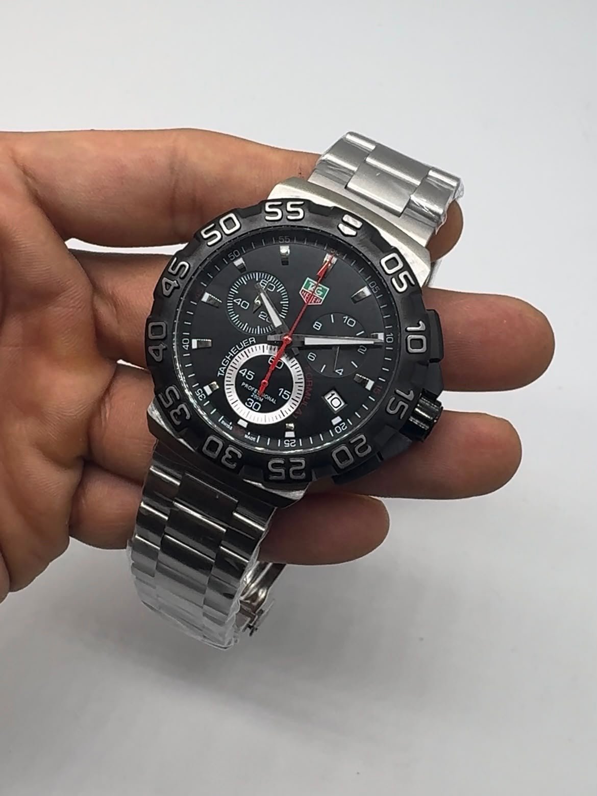 TAG Heuer Fórmula 1 44mm - AÇO MOSTRADOR PRETO
