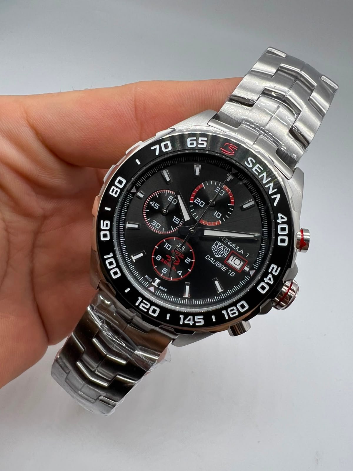 TAG Heuer Fórmula 1 Senna 45mm - AÇO MOSTRADOR CINZA
