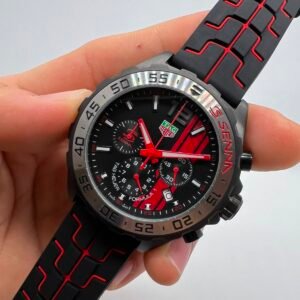 TAG Heuer Fórmula 1 Senna 45mm - AÇO MOSTRADOR PRETO - SILICONE