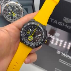 TAG Heuer Fórmula 1 Senna 45mm - AÇO MOSTRADOR PRETO - SILICONE