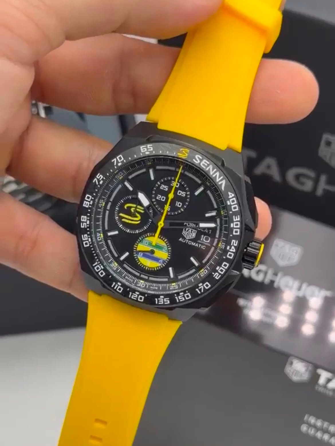 TAG Heuer Fórmula 1 Senna 45mm - AÇO MOSTRADOR PRETO - SILICONE - Imagem 5