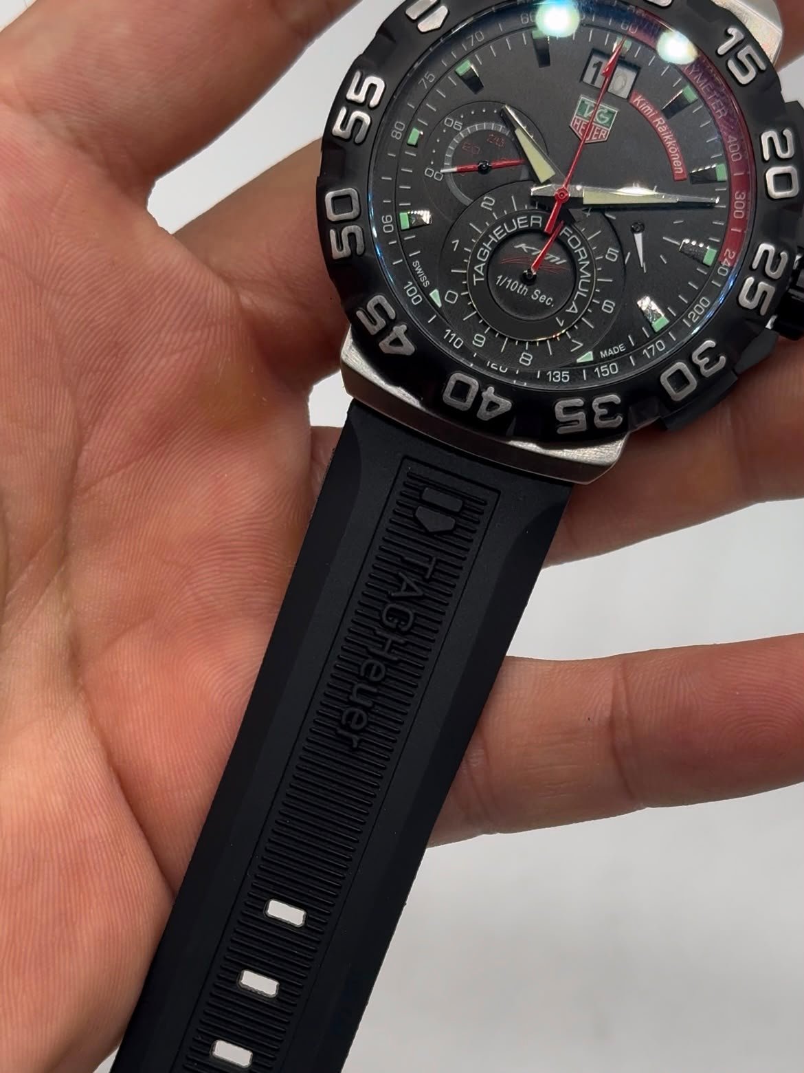 TAG Heuer Kimi Raikkönen 44mm - AÇO MOSTRADOR PRETO - SILICONE - Imagem 2