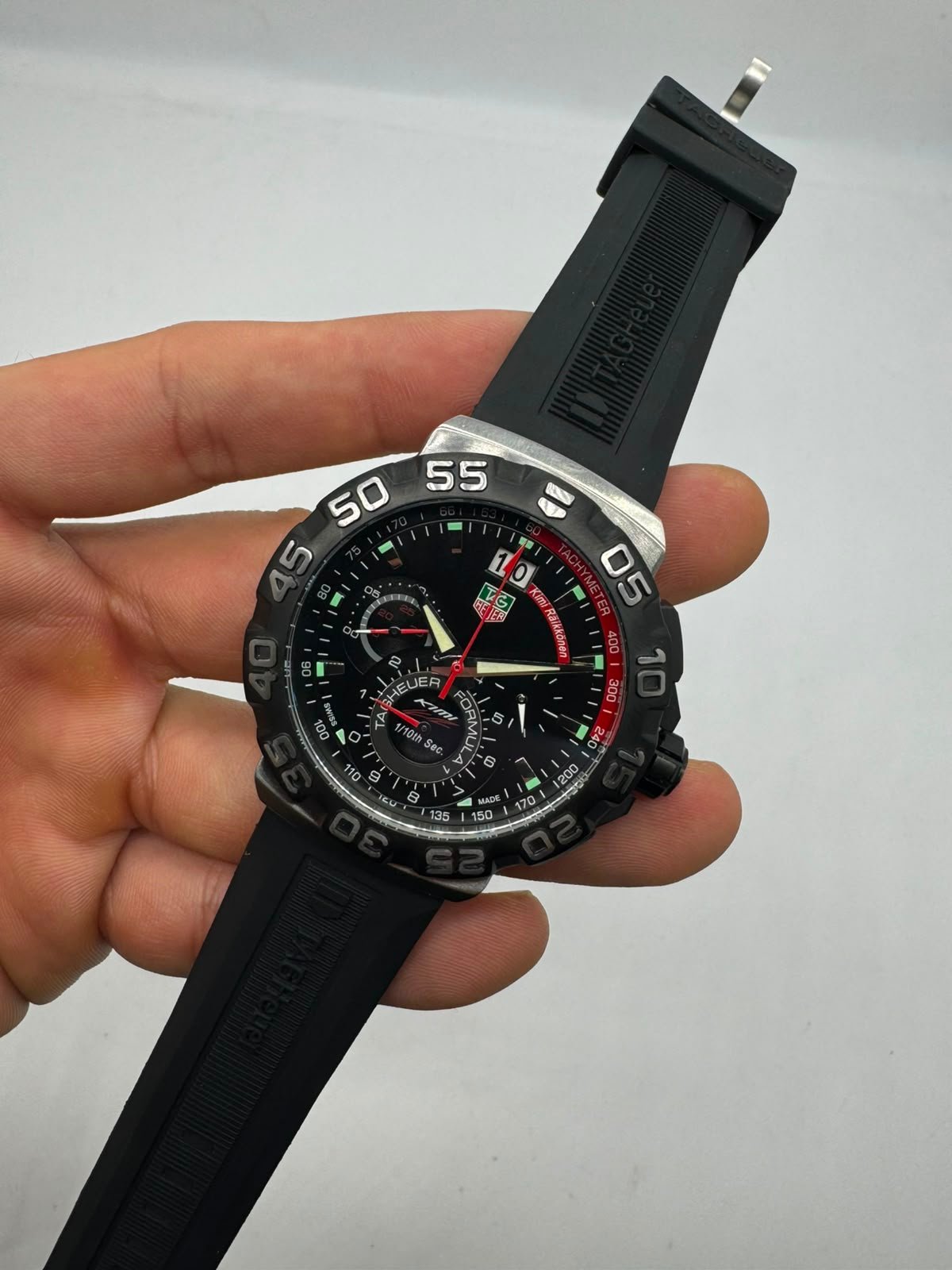 TAG Heuer Kimi Raikkönen 44mm - AÇO MOSTRADOR PRETO - SILICONE