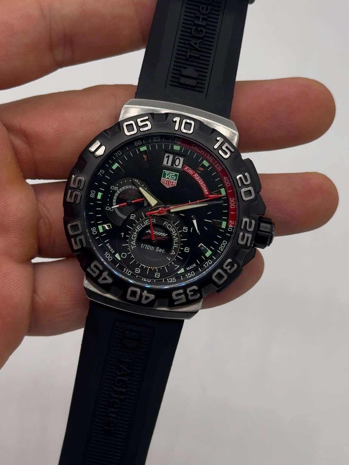 TAG Heuer Kimi Raikkönen 44mm - AÇO MOSTRADOR PRETO - SILICONE - Imagem 5