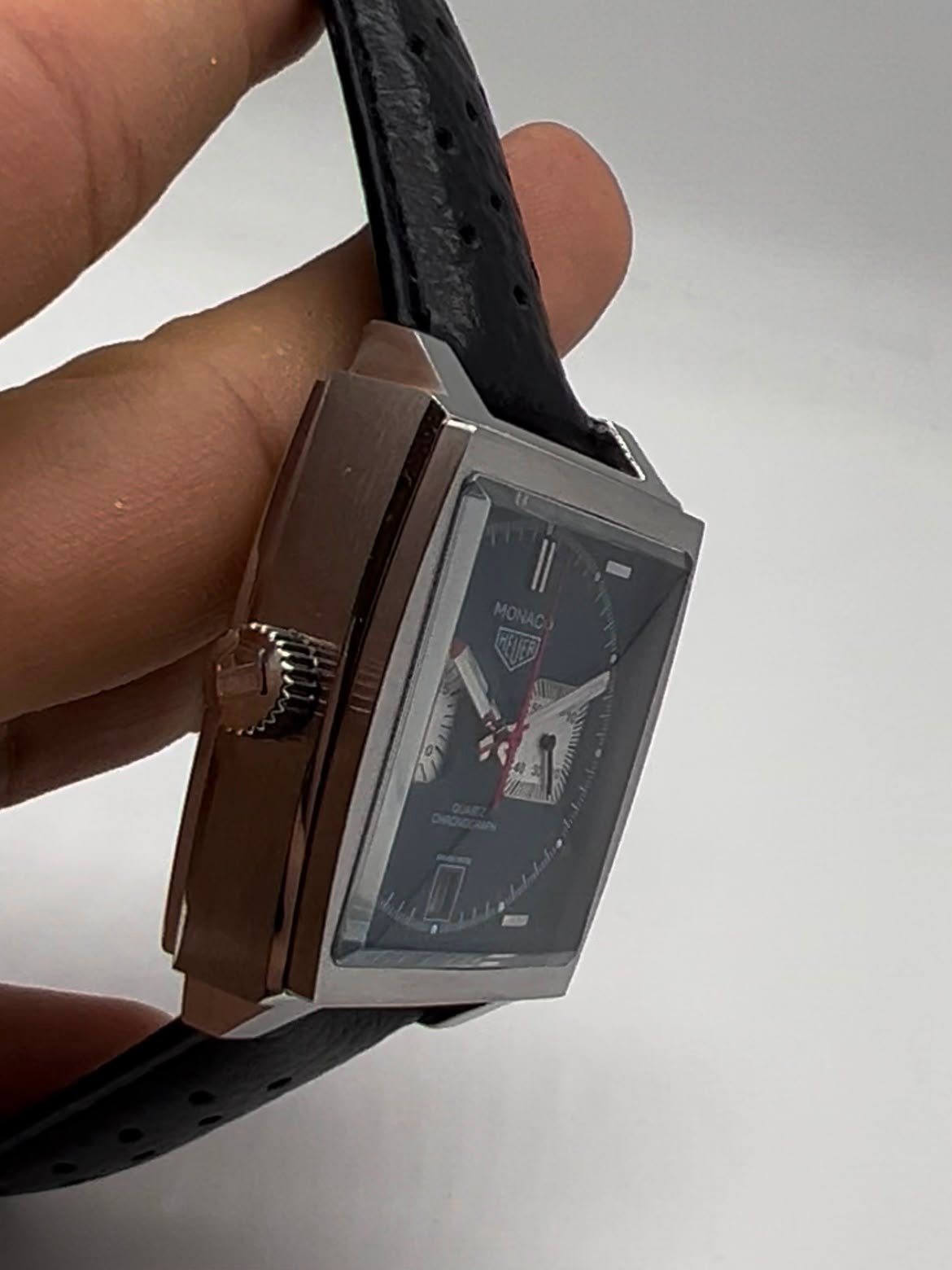 TAG Heuer Mônaco 40mm - AÇO MOSTRADOR AZUL - COURO - Imagem 3
