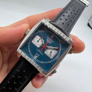 TAG Heuer Mônaco 40mm - AÇO MOSTRADOR AZUL - COURO