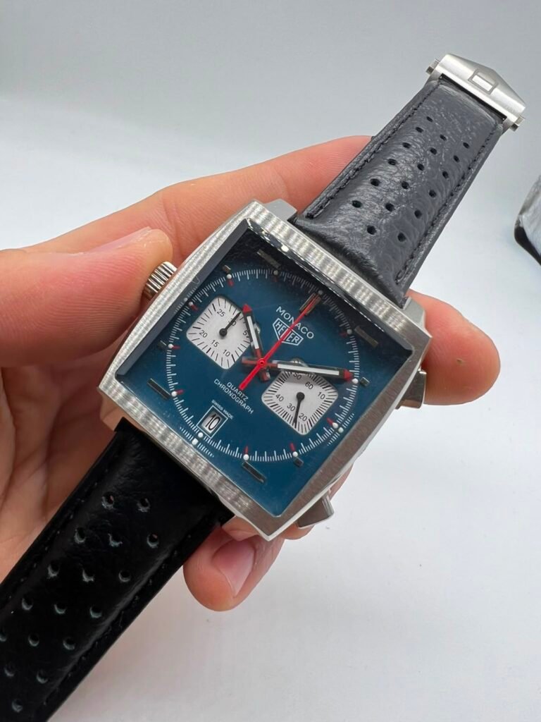 TAG Heuer Mônaco 40mm - AÇO MOSTRADOR AZUL - COURO