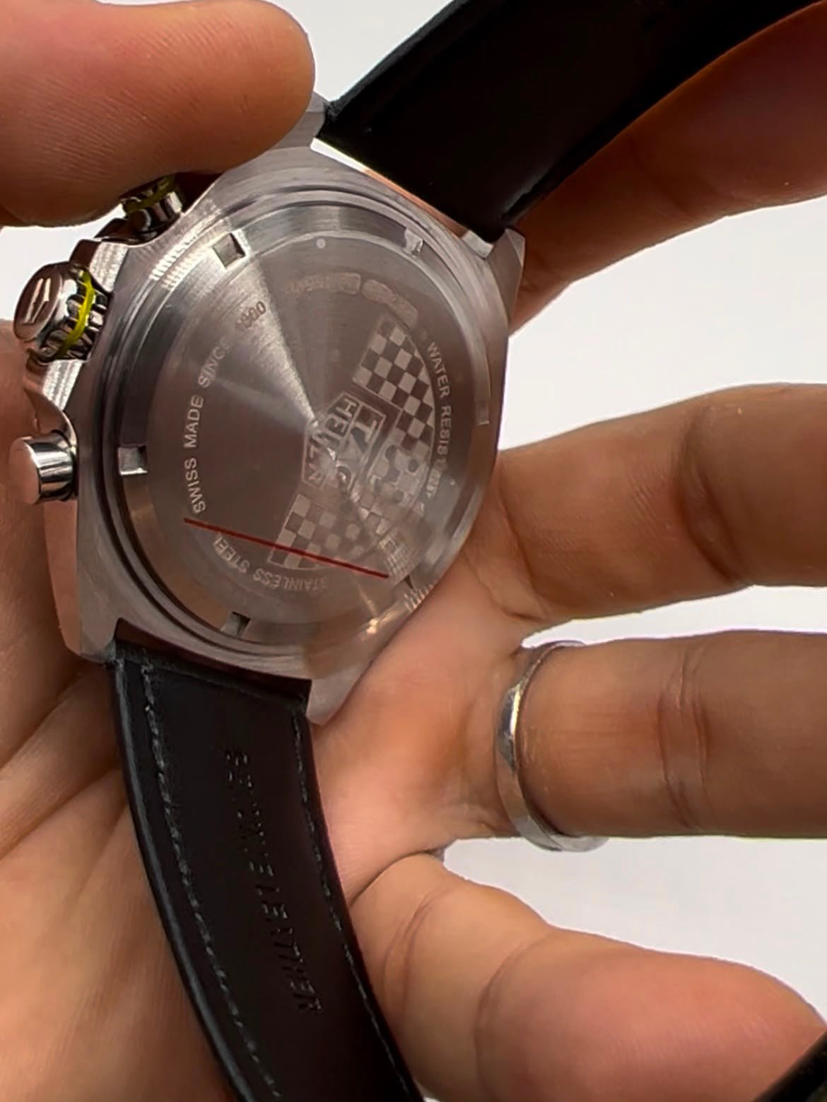 TAG Heuer Senna 43mm - AÇO MOSTRADOR PRETO - COURO - Imagem 2