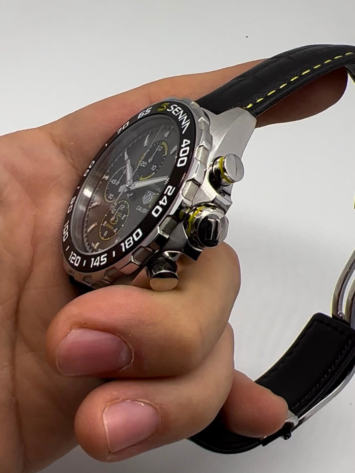 TAG Heuer Senna 43mm - AÇO MOSTRADOR PRETO - COURO - Imagem 5