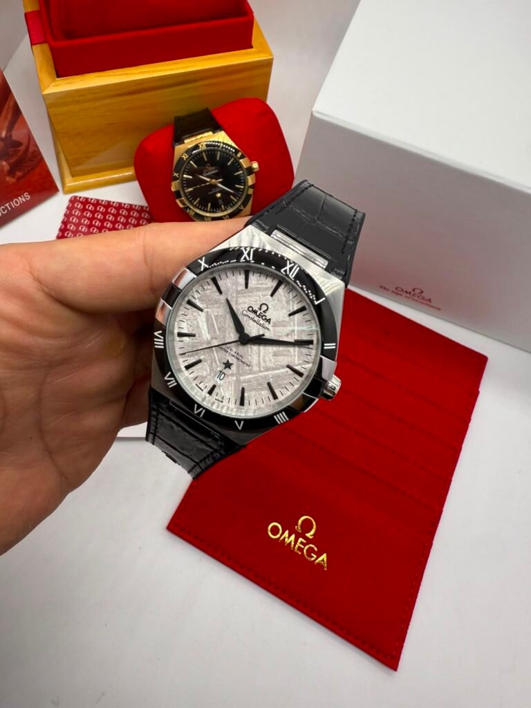 Omega Constellation 40mm - AÇO MOSTRADOR BRANCO - COURO