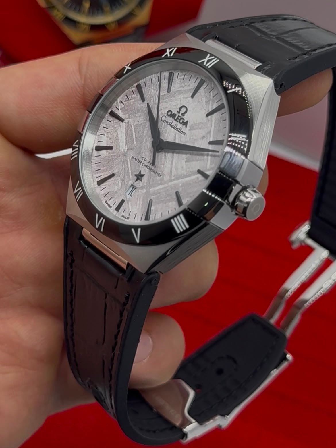 Omega Constellation 40mm - AÇO MOSTRADOR BRANCO - COURO - Imagem 5