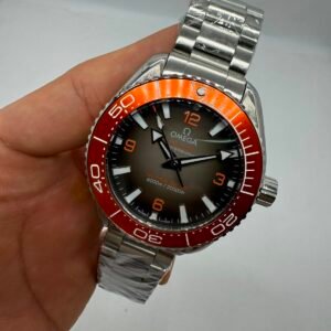 Omega Seamaster 40mm - AÇO MOSTRADOR PRETO COM LARANJA