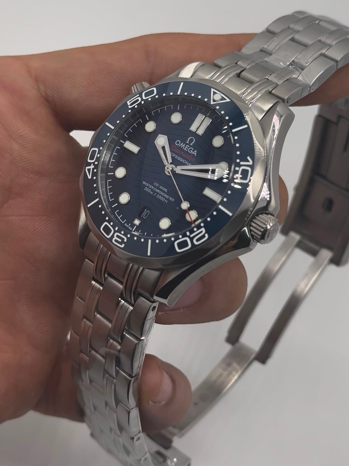 Omega Seamaster 42mm - AÇO MOSTRADOR AZUL - Imagem 4