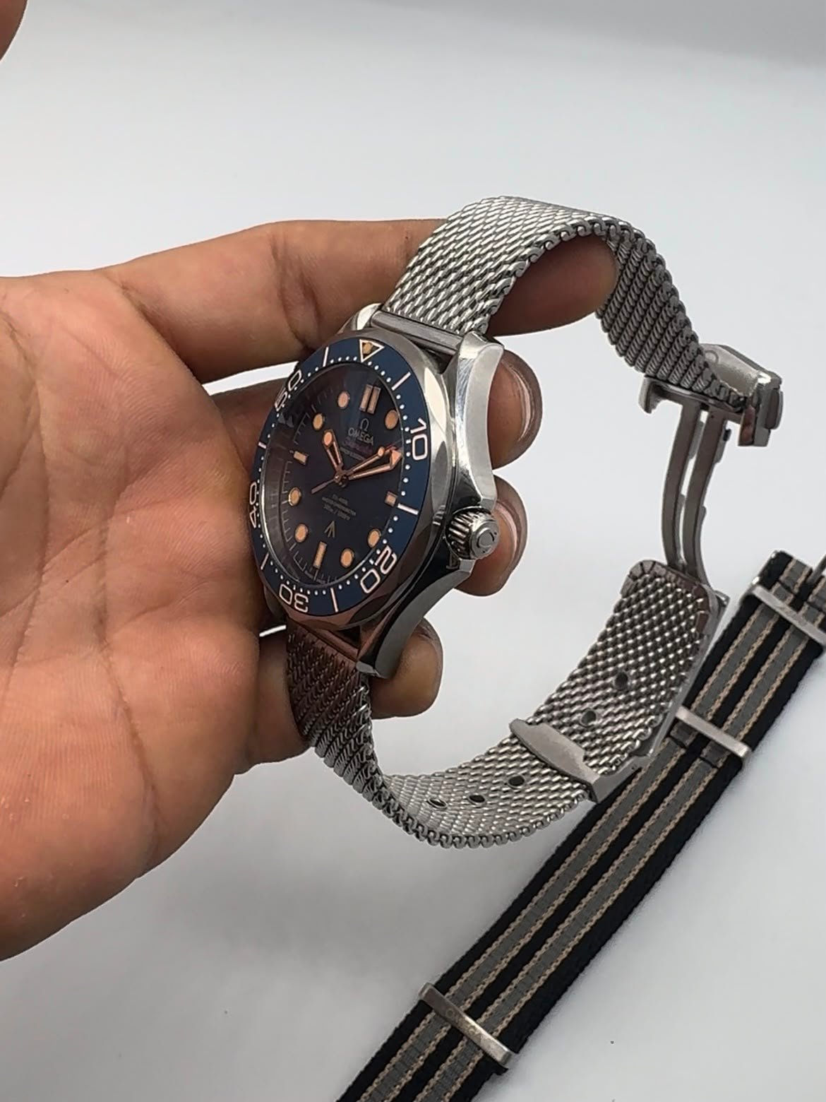 Omega Seamaster 42mm - AÇO MOSTRADOR AZUL - Imagem 4
