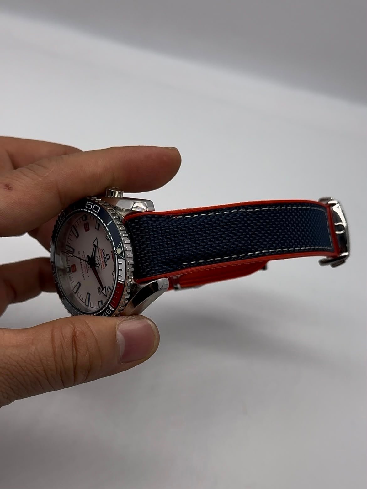 Omega Seamaster 42mm - AÇO MOSTRADOR BRANCO - NYLON - Imagem 2