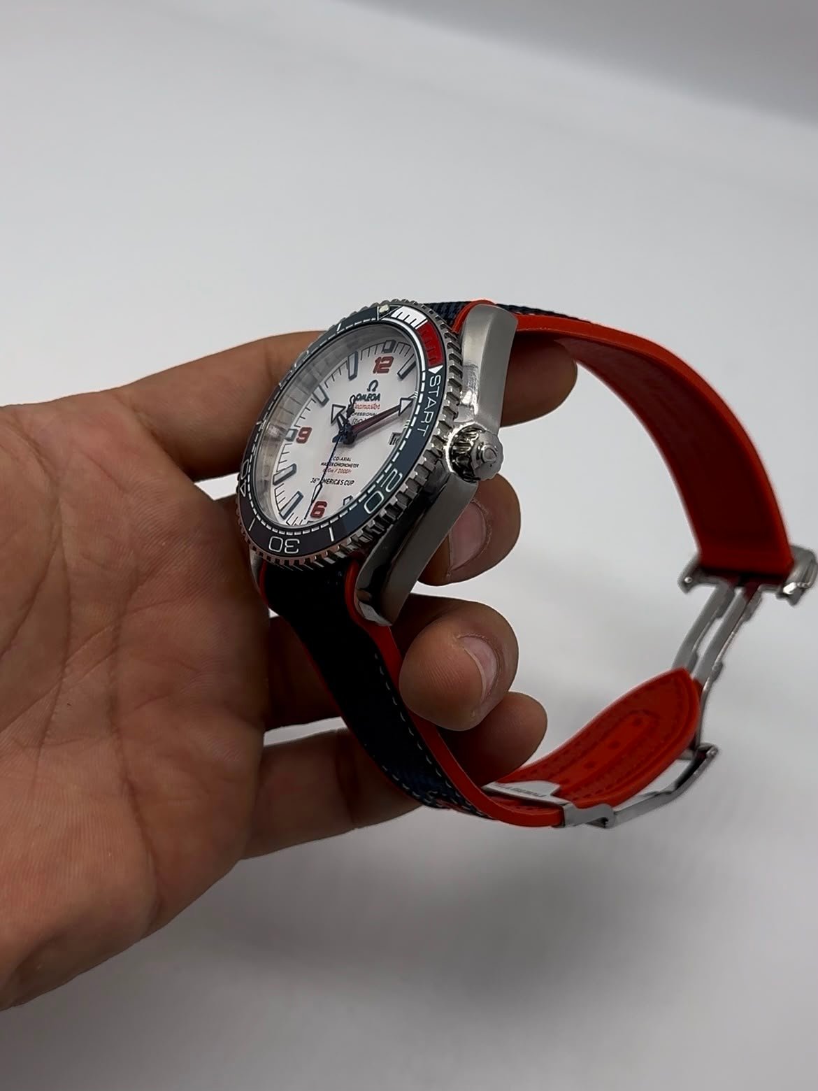 Omega Seamaster 42mm - AÇO MOSTRADOR BRANCO - NYLON - Imagem 3