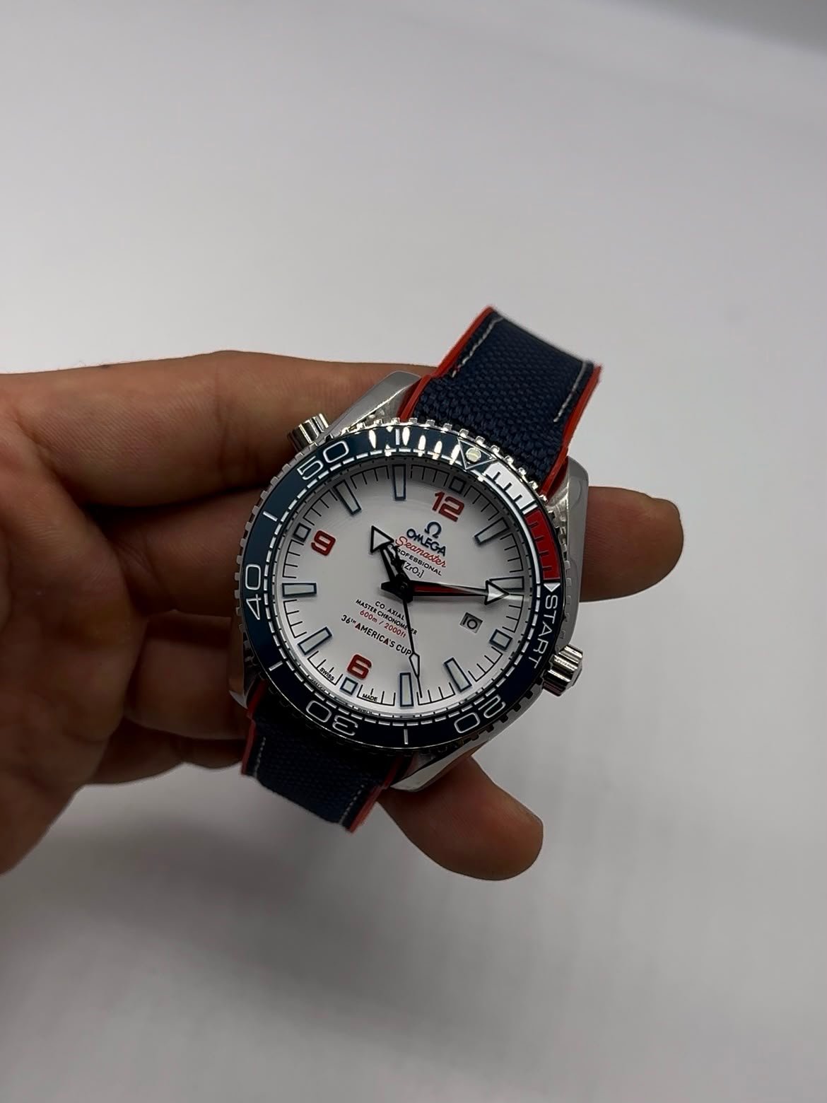Omega Seamaster 42mm - AÇO MOSTRADOR BRANCO - NYLON - Imagem 5