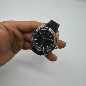 Omega Seamaster 42mm - AÇO MOSTRADOR PRETO - NYLON - (ADVOGADO)