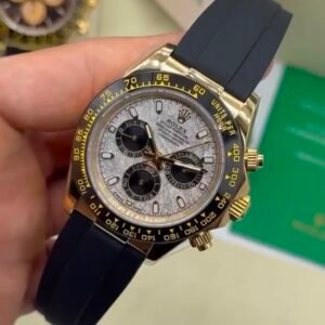 Daytona Oysterflex 40mm - AÇO MOSTRADOR BRANCO - SILICONE