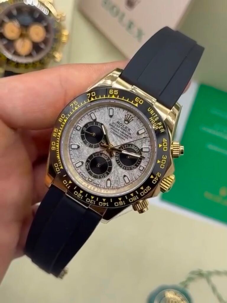 Daytona Oysterflex 40mm - AÇO MOSTRADOR BRANCO - SILICONE
