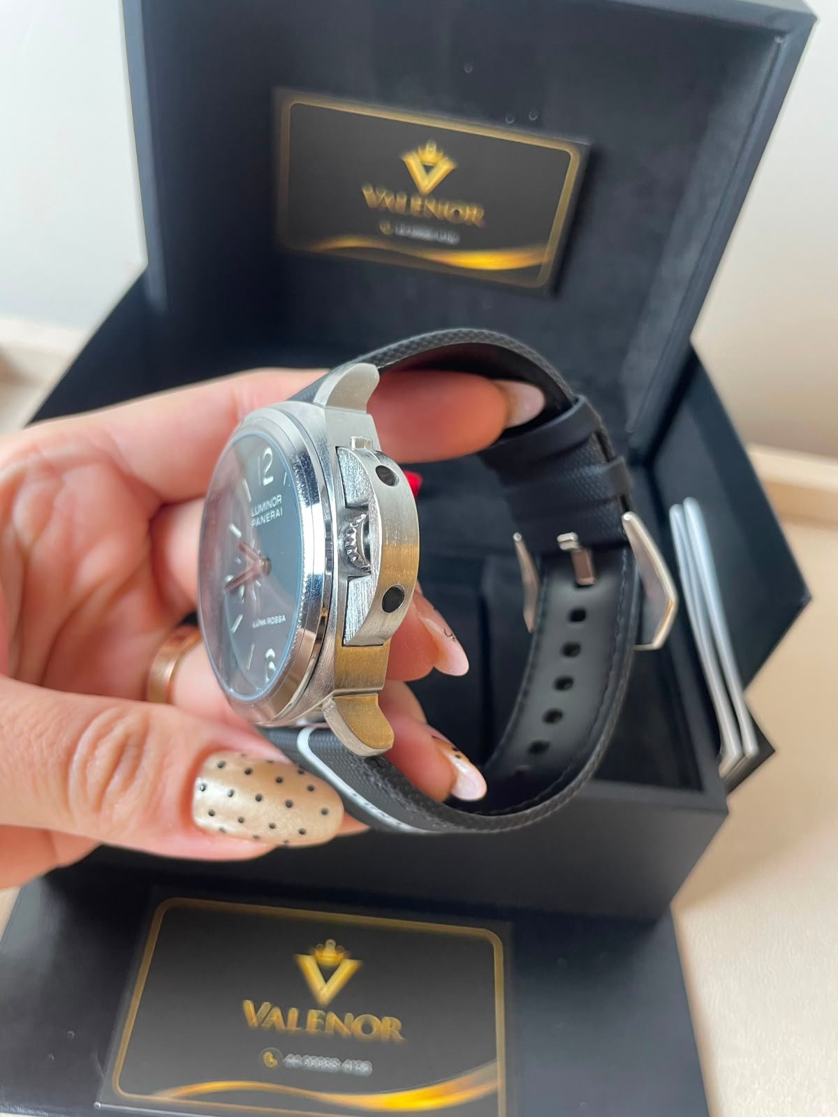 Panerai Luminor 45mm - AÇO MOSTRADOR PRETO - SILICONE - Imagem 5