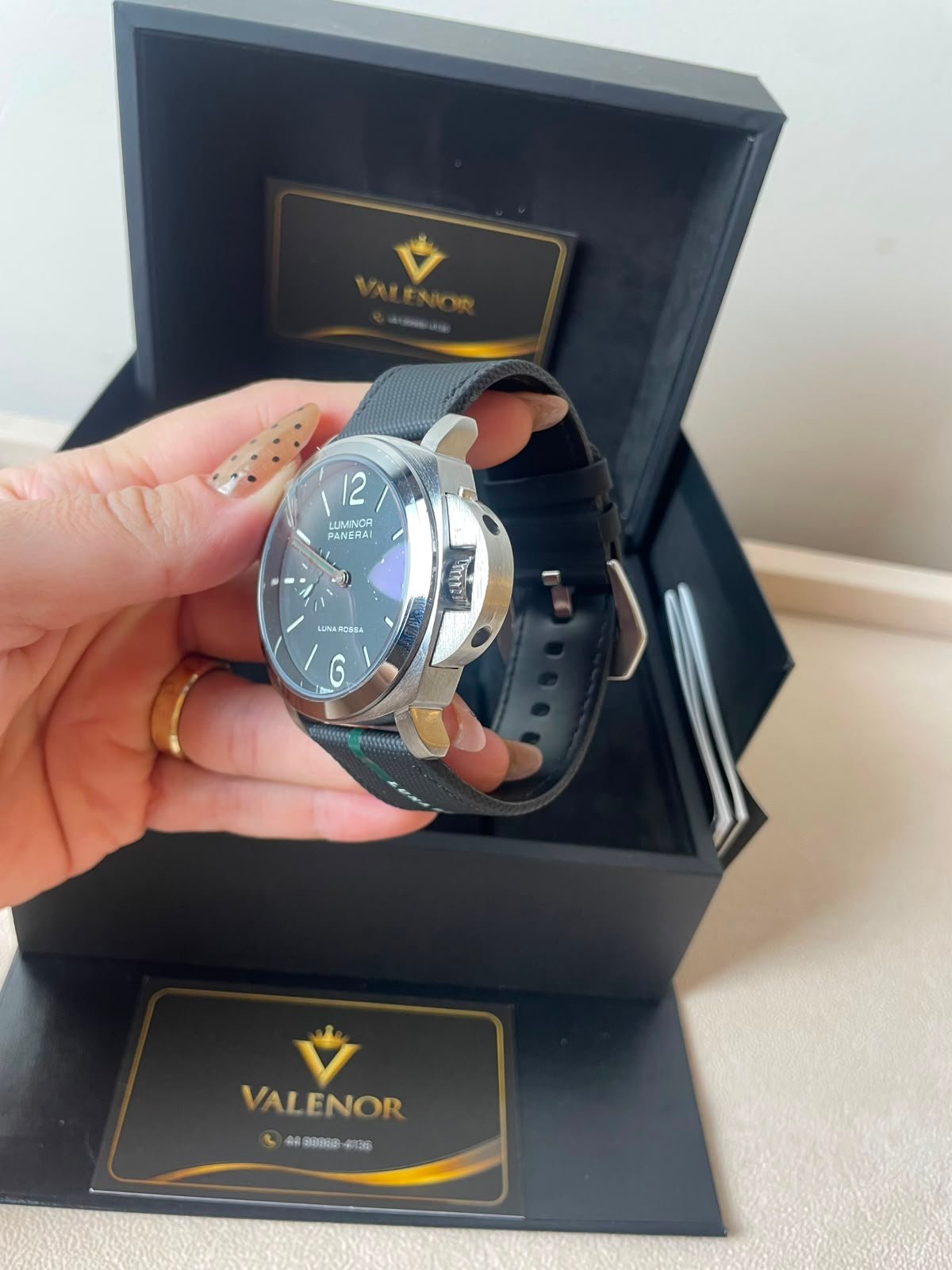 Panerai Luminor 45mm - AÇO MOSTRADOR PRETO - SILICONE - Imagem 4
