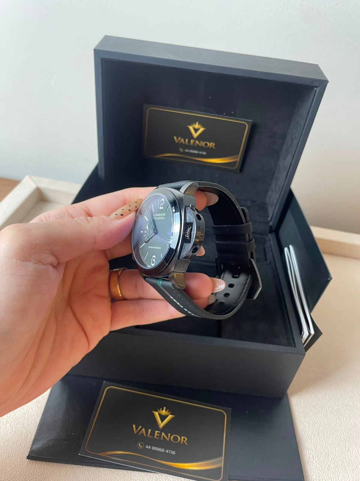 Panerai Luminor 45mm - AÇO PRETO MOSTRADOR PRETO - SILICONE - Imagem 2