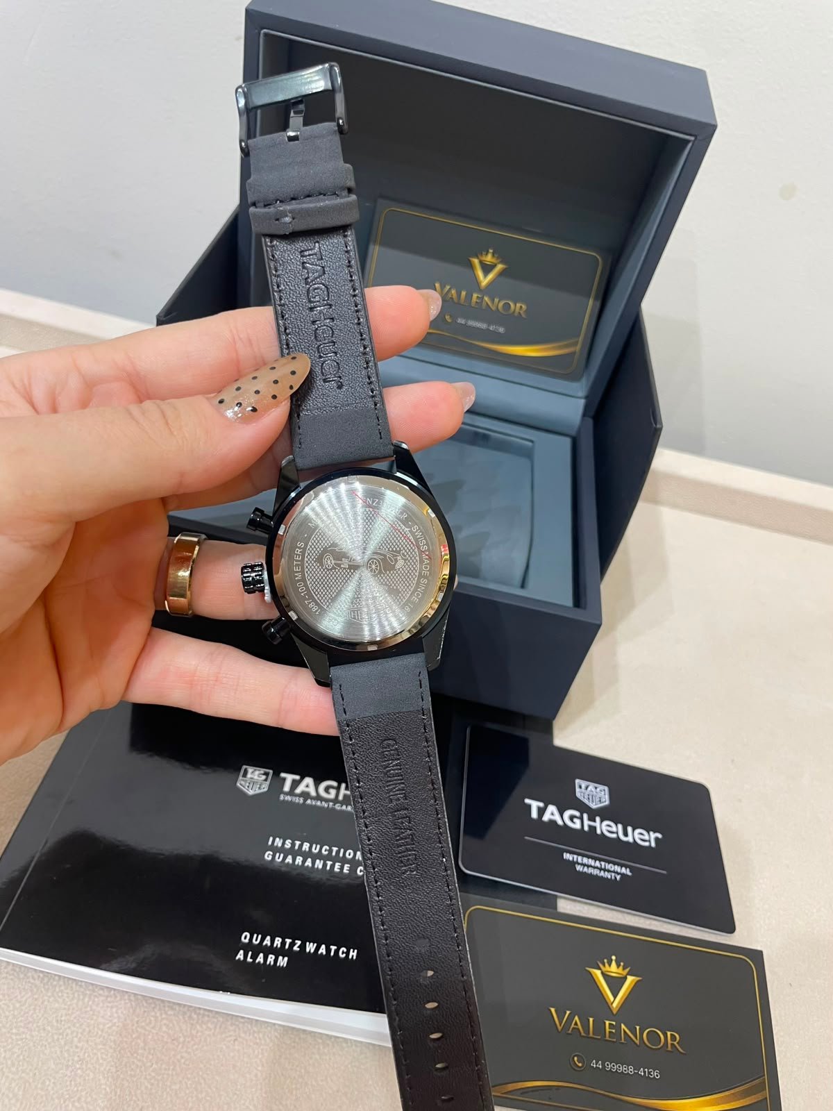 TAG Heuer Carrera 44mm - AÇO PRETO MOSTRADOR PRETO - COURO - Imagem 2