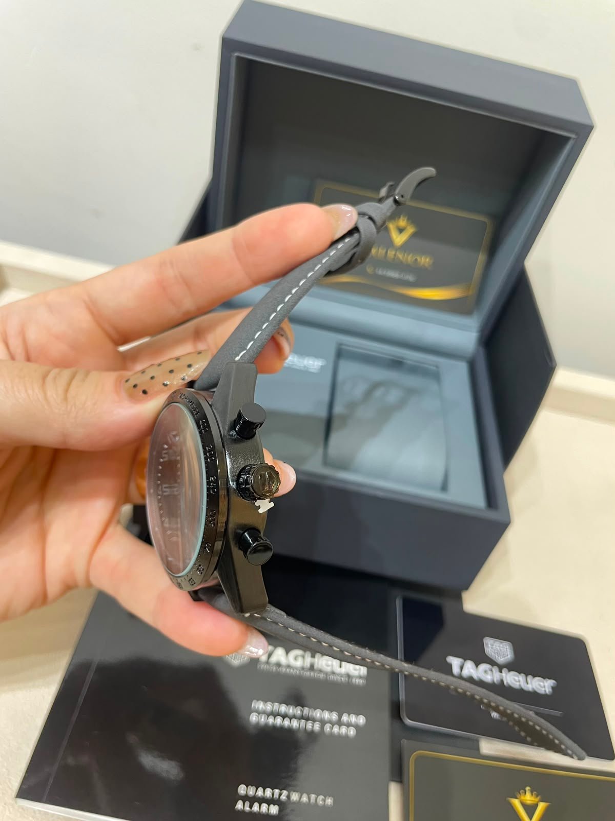 TAG Heuer Carrera 44mm - AÇO PRETO MOSTRADOR PRETO - COURO - Imagem 5