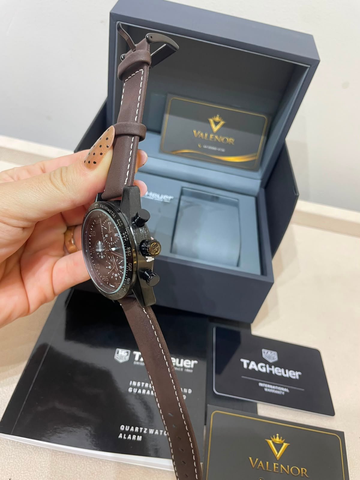 TAG Heuer Carrera 44mm - AÇO PRETO MOSTRADOR PRETO - COURO - Imagem 2