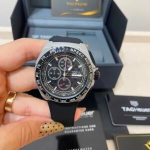 TAG Heuer Fórmula 1 42mm - AÇO MOSTRADOR PRETO - SILICONE