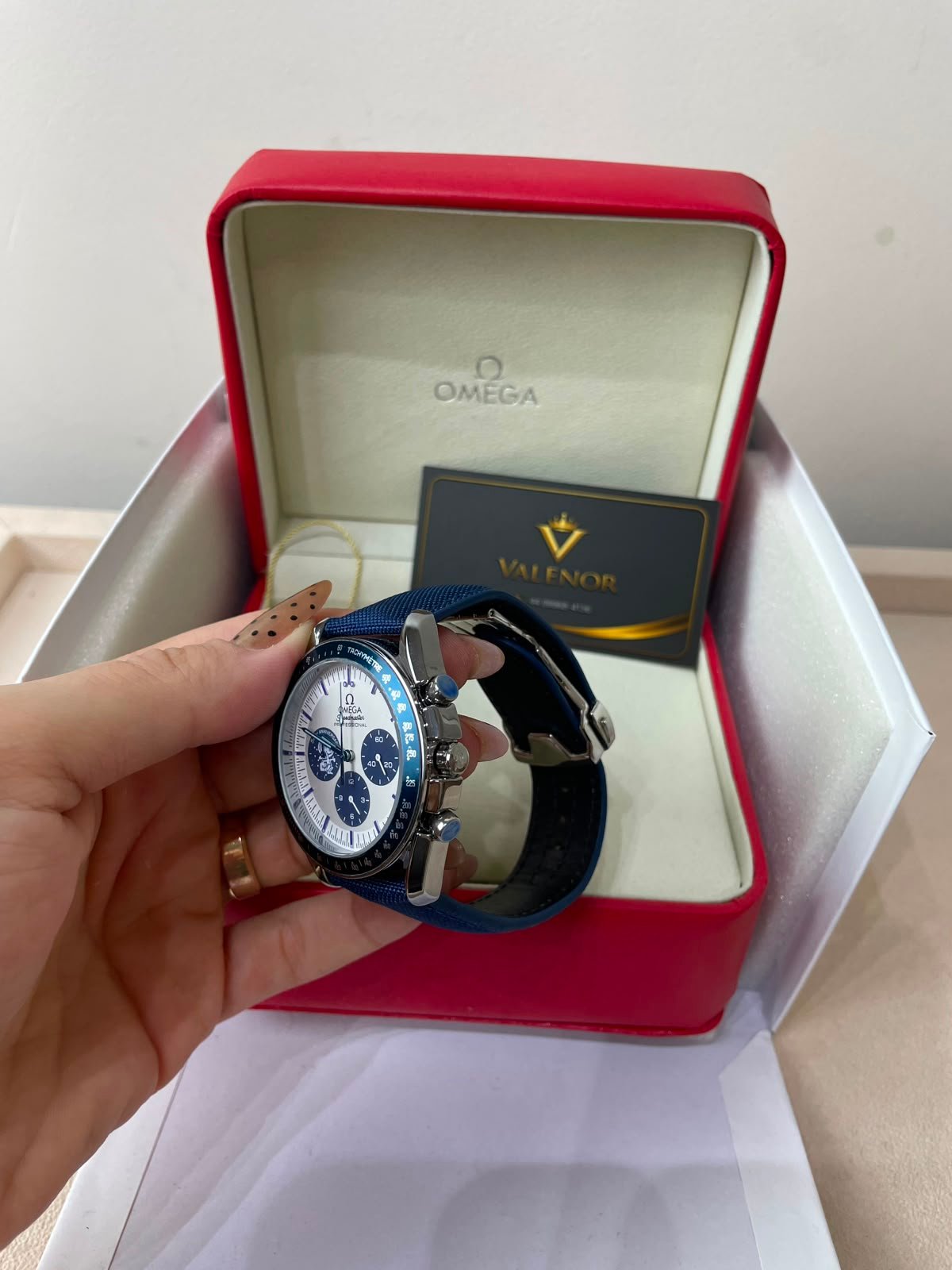 Omega Speedmaster 42mm - AÇO MOSTRADOR BRANCO - NYLON - (SNOOPY) - Imagem 3
