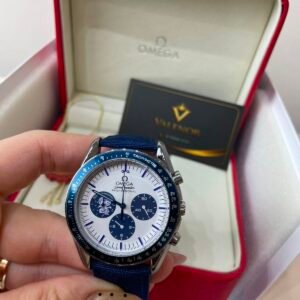 Omega Speedmaster 42mm - AÇO MOSTRADOR BRANCO - NYLON - (SNOOPY)