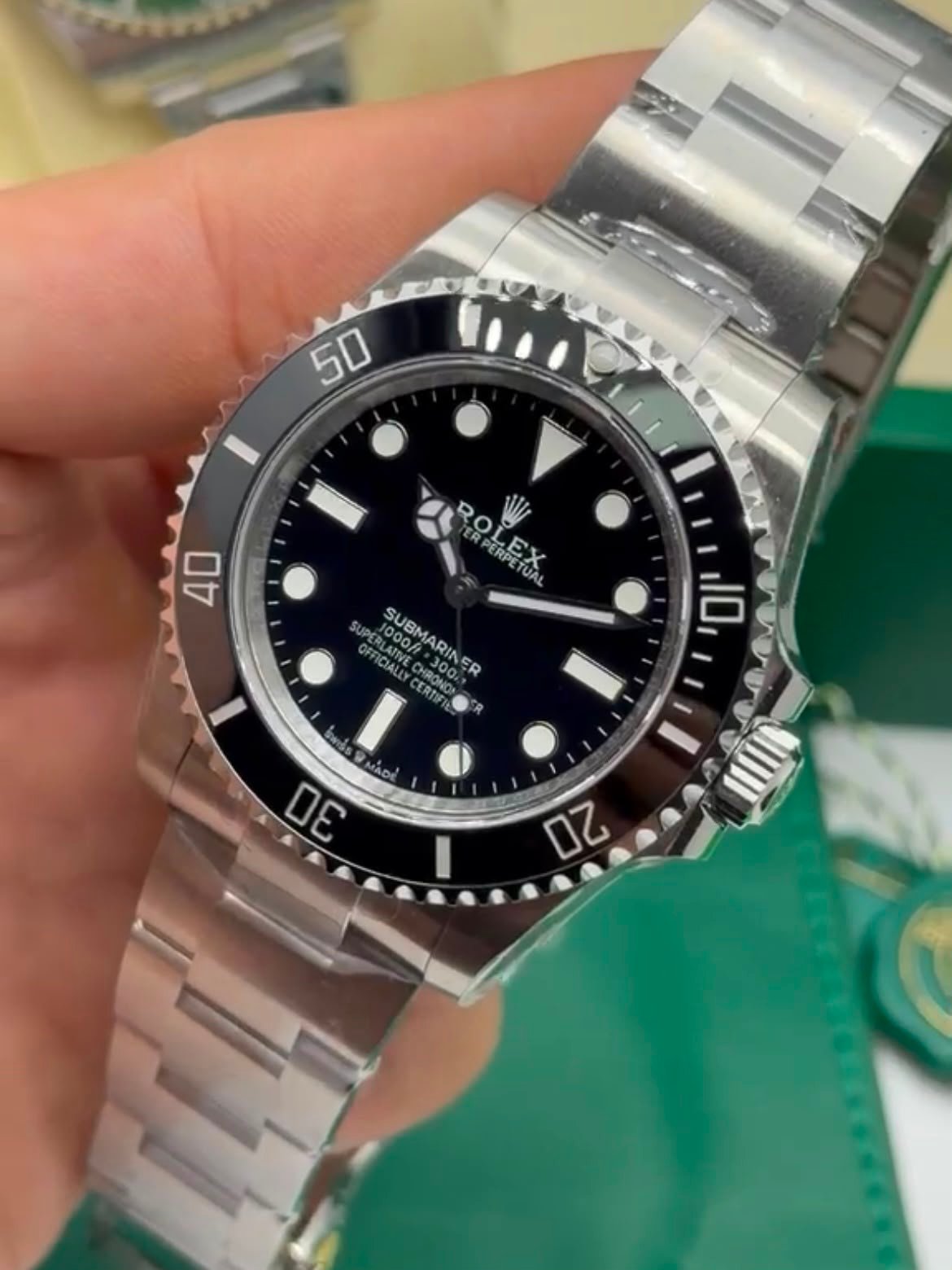 ROLEX Submariner 40mm - SUPER CLONE - AÇO - MOSTRADOR PRETO - Imagem 2
