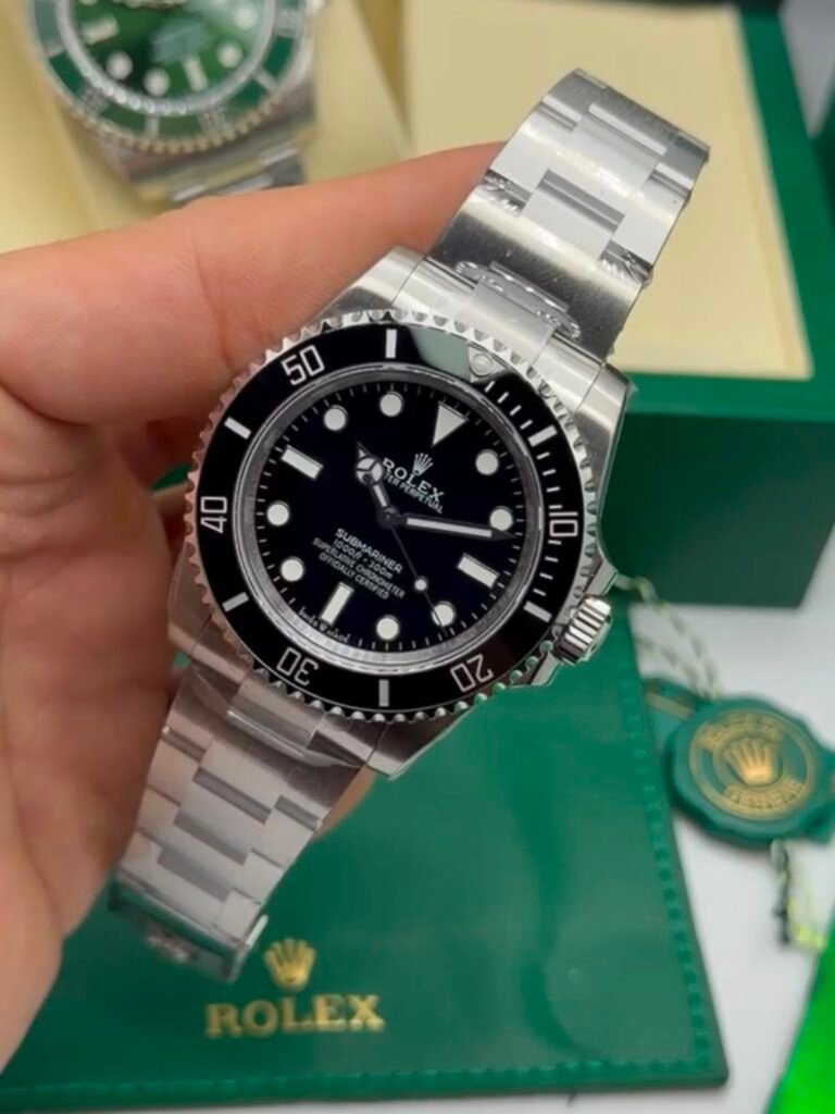 ROLEX Submariner 40mm - SUPER CLONE - AÇO - MOSTRADOR PRETO